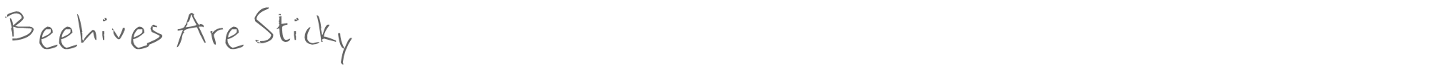 Sample characters Beehives Are Sticky Font